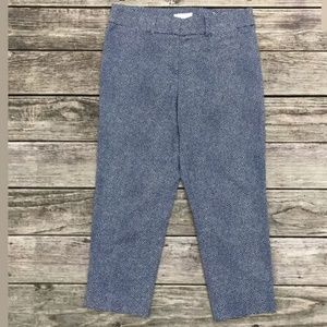 LOFT Blue Patterned Riviera Pant, Julie Fit - NWOT